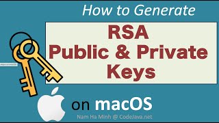 How to Generate RSA Public and Private Keys on macOS [upl. by Hgalehs]