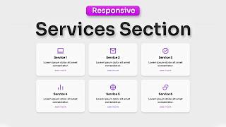 How to create a Responsive Our Services Section Using HTML amp CSS [upl. by Aicena]