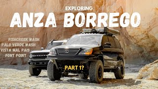 Exploring Anza Borrego Desert  Fonts Point Fish Creek Ocotillo Wells Palo Verde [upl. by Odlavu]