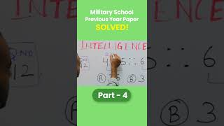 Rashtriya Military School Previous Year Paper Intelligence Pt4 Solved  RMS Previous Year Paper [upl. by Britteny]