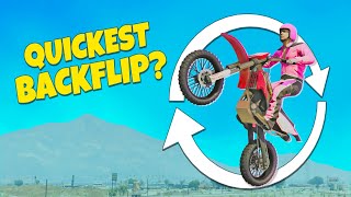 GTA 5  Which BIKE BACKFLIPS the QUICKEST [upl. by Ayoj]