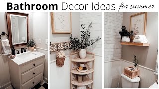 BATHROOM DECOR IDEAS  BATHROOM STYLING FOR SUMMER [upl. by Asreht941]