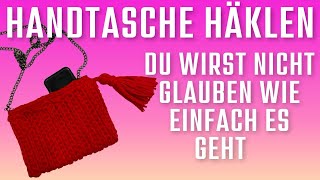 Textilgarn Handtasche unfassbar einfach zu häkeln Häkelanleitung Handtasche [upl. by Clabo]