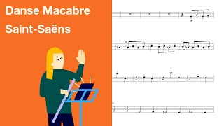 SaintSaëns  Danse Macabre Flute Sheet Music [upl. by Asereht]