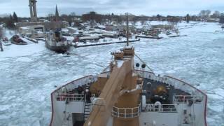 USCGC Mackinaw Backing into Port [upl. by Yttel]