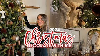 NEW 2024 CHRISTMAS DECORATE WITH ME  DECORATING FOR CHRISTMAS  COZY NEUTRAL CHRISTMAS DECOR [upl. by Adniles]