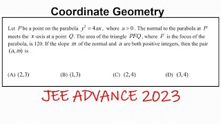 50  JEE ADVANCE 2023  Coordinate Geometry [upl. by Kailey]