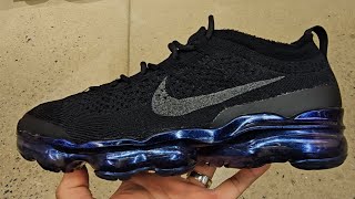 Nike Air VaporMax 2023 Flyknit Iridescent Black 4K POV  Don Alpha SKU FD3148001 [upl. by Schreiber235]