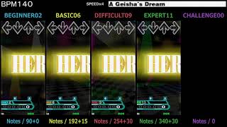 DDR  A Geishas Dream  SINGLE DanceDanceRevolution X [upl. by Bick]