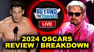 Oscars 2024 REVIEW  REACTION Oppenheimer John Cena Im Just Ken Ryan Gosling Emma Stone [upl. by Eixela]