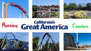 Ranking All of the Thrill Coasters in Californias Great America [upl. by Reseta427]