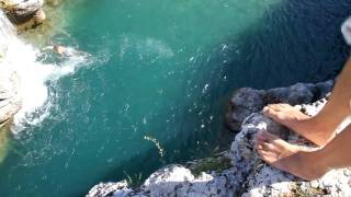 Klippenspringen Cijevna 15m  Cliff Jumping Extreme 50ft [upl. by Briney]