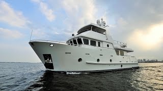 Bering 65 Serge  Steel expedition trawler yacht underway [upl. by Adnic]