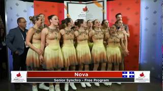 Nova Senior 2019 Skate Canada Synchronized Skating Championships  FS [upl. by Beitz]