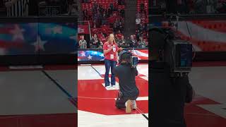 Sam singing National Anthem solo at the Utah Utes Womens Basketball Game Jan 14 2024 [upl. by Jeniffer]