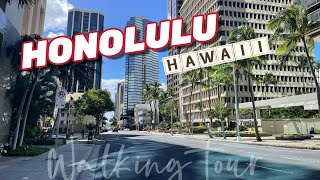 Honolulu downtown walking tour  Oahu Hawaii USA  Nov 2022  Honolulu Hawaii 4K [upl. by Merri811]