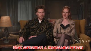 Madelaine Petsch amp Froy Gutierrez talk about The Strangers Chapter 1 horror tropes amp next chapters [upl. by O'Donoghue61]