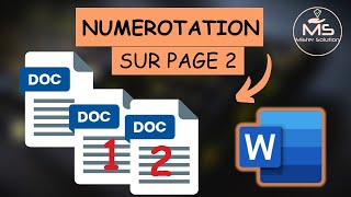 Numérotation à partir de la deuxième page sur Word [upl. by Stalder651]