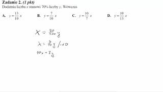 Dodatnia liczba x stanowi 70 liczby y Wówczas [upl. by Kristyn]
