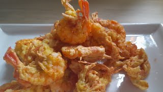 How to fry battered crispy prawns  prawns recipe [upl. by Draned81]