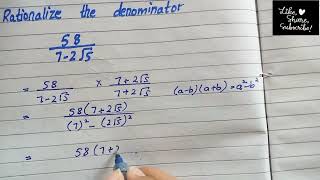 Rationalize the denominator  Class 9  MathematicsChampion [upl. by Ajat]