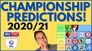 202021 Championship Predictions  EFL Championship Predictions [upl. by Mcclenon]