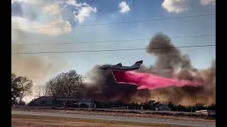 Air tanker retardant drop [upl. by Stan138]