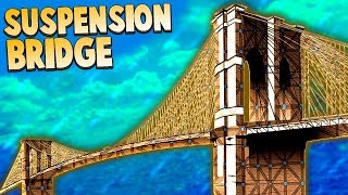 Who Built the DUMBEST FORT Contest Suspension Bridge Base Silliness Forts Multiplayer Gameplay [upl. by Alyacim]