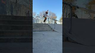 Ollie over 5 Steps 🛹 steps stairs learning skateboarding learntoskate skate skatingisfun [upl. by Torre564]