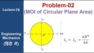 Moment of InertiaMOI of Circular Plane Area problem02 lecture79 ENGINEERING MECHANICS [upl. by Lambert877]