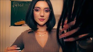 Girl That Hates ASMR Sits Next To You In Class personal attention hair play tapping [upl. by Ozzy486]