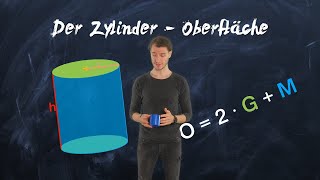 Zylinder  Oberfläche berechnen  Geometrie einfach erklärt [upl. by Eirrehs]