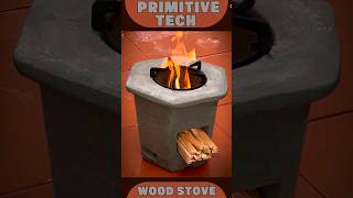 StepbyStep Making a Cement Wood Stove Using a Plastic Bucket 🌲  Primitive Technology shorts [upl. by Atinomar]