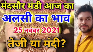 मंदसौर मंडी आज का अलसी का भाव 25 नवंबर 2021  Aaj Ka Alsi Ka Bhav  Mandsaur Mandi Alsi Bhav [upl. by Isoj]