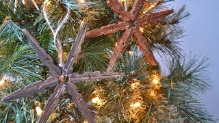 How to Make Clothespin Snowflake Ornaments [upl. by Kadner]