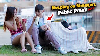 Sleeping on a STRANGERS Prank quotNagalit ang Jowaquot PART 6 [upl. by Anitnas]