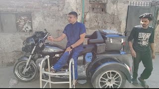 trike motorcycle repaint trike  EK or trike motorcycle banany ka oder mil gya [upl. by Dnumyar]