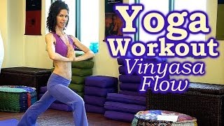 Yoga Workout for Beginners Leg amp Core Strength Vinyasa Flow Stretch amp Fitness Training Balance [upl. by Garry114]