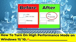 How To Turn On High Performance Mode on Windows 11Windows 10 🔥 [upl. by Lederer349]