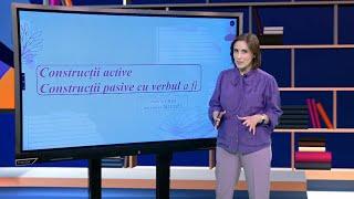 TeleŞcoala Limba şi literatura română clasa a VIIIa– Construcţii active şi pasive cu verbul a fi [upl. by Quick]