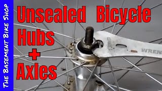 Repairing Unsealed Loose Ball Bearing Bicycle Hubs BMX Axle Replacement [upl. by Leach421]