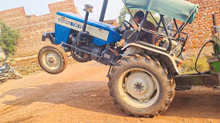 tractors power test loaded trolley Sonalika Mahindra Eicher JCB [upl. by Ecnerrat]