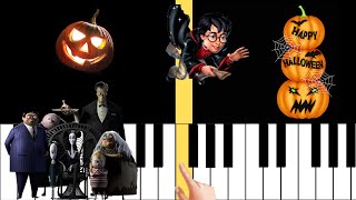 3 Famous Halloween Tunes  Scary and Spooky  Easy Piano Tutorial [upl. by Philis]