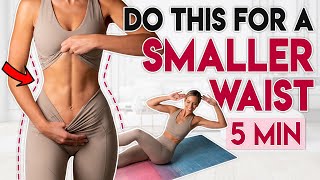 DO THIS FOR A SMALL WAIST 🔥 Pilates Tight Waist  5 min Workout [upl. by Riedel]