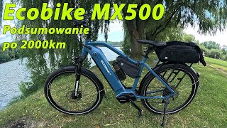 Rower elektryczny  ECOBIKE MX500 2023  podsumowanie po 2000km [upl. by Reggis]