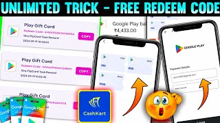 Free Redeem Code  CashKart App  Free Redeem Code App  Free Google Play Redeem Code Earning App [upl. by Bolme]