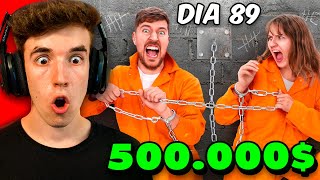 SI SOBREVIVEN 100 DIAS ATRAPADOS GANAN 500000  REACCION a MRBEAST [upl. by Nurse751]