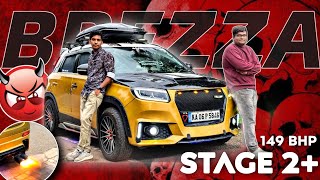 STAGE 2 tuned suzuki BREZZA  Modified review  Ownership review  Modified wheelz [upl. by Ecidnacal]