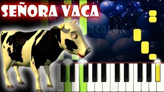 Señora Vaca  Piano Cover  Tutorial  Karaoke [upl. by Itram126]