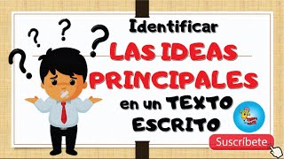 🔴LA IDEA PRINCIPAL Main Idea [upl. by Evan389]